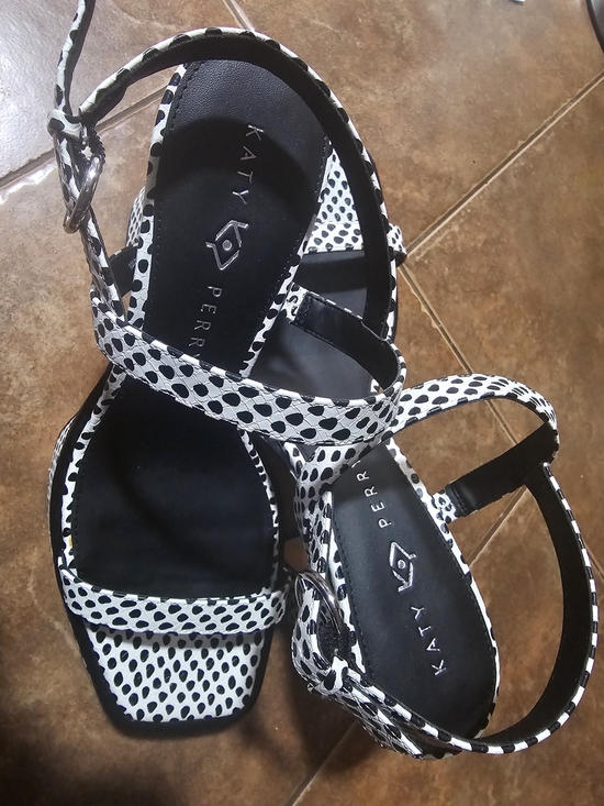 Katy Perry Collections Shoes - Katy Perry Collections Black & White Polka Dot Strappy Sandals